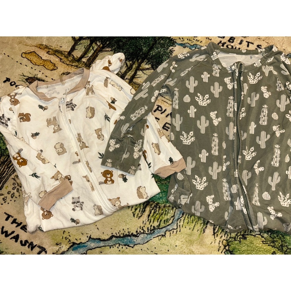 Milkberry & Emerson and Friends Baby Sleeper Bundle Woodland Cactus 6-12M Unisex